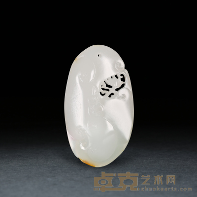 林光 和田玉籽料滕绕 4.4×2.5×1.0cm 独籽