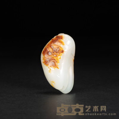 吕德 和田玉籽料钟馗 3.8×2.4×1.1cm 独籽