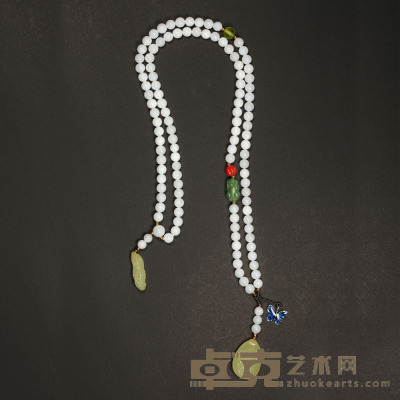 黄杨洪黄玉碧玉砗磲多宝珠链 2.7×2.0×0.8cm