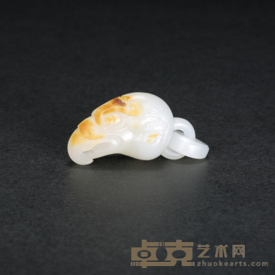 曹伟 和田玉籽料英武挂件 2.9×1.5×1.3cm