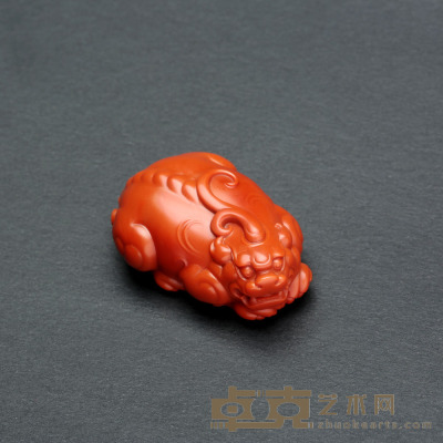 赵文金 南红瑞兽 3.9×2.7×1.7cm