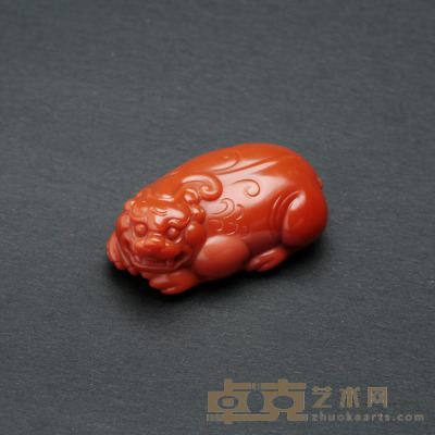 赵文金 南红瑞兽 3.2×1.8×1.2cm