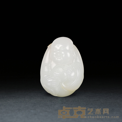 于雪涛 和田玉籽料福寿双全 3.5×2.6×1.5cm