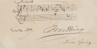 格里格（Edvard Grieg，1843～1907）《g小调钢琴叙事曲》亲笔乐谱