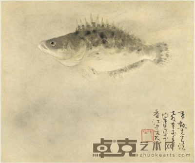 陈佩秋 鲑鱼图 44.5×37.5cm