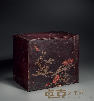 清·木胎竹节纹多宝柜 高：30.3cm 长：35cm 宽：24cm