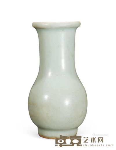 明以前 龙泉窑直颈瓶 高14.4cm;口径6cm