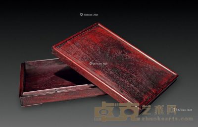 民国 红木素面盖盒 长22.3cm；宽16.1cm；高4cm
