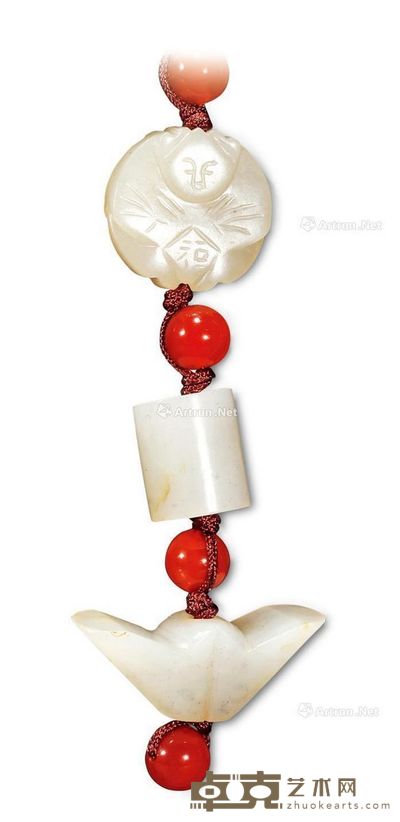 清 玉珮饰 (一组三件) 长9.1cm;宽1.7cm