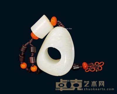 近代 白玉龙纹把件 长6.5cm;高4.7cm