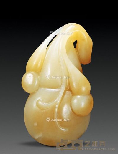 清 糖白玉葫芦把件 长7.2cm;宽4.5cm