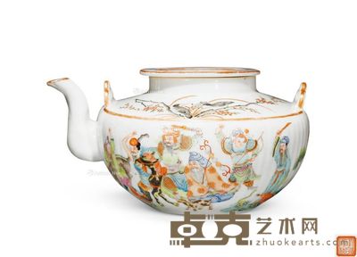 清同治 粉彩十二生肖壶 宽17.7cm;高9cm