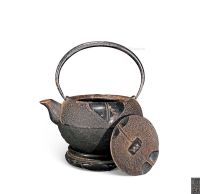 20世纪 南部款寿桃纹铁壶