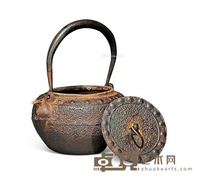 昭和中期 姥口铁壶 宽18cm;高11cm