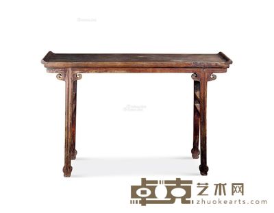 明末 榉木云纹翘头案 长124.5cm;宽32cm;高80cm