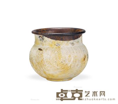 明或明以前 赣州窑鼓钉纹柳条钵 直径8cm；高7.4cm