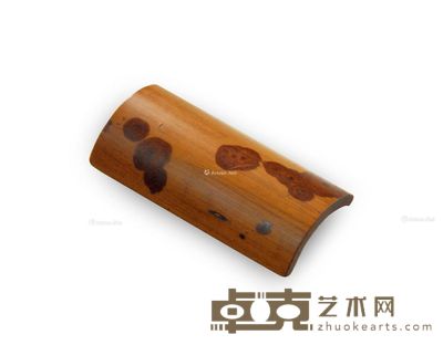 清 湘妃竹茶则 长8.5cm；宽4.2cm