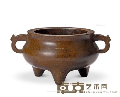 清早期 压经炉 耳径15.6cm；高7.6cm