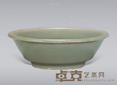 明或明以前 龙泉窑粉青釉洗 直径13cm；高4.5cm