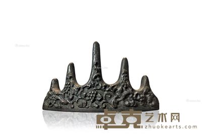 明 松鼠葡萄纹五峰笔架 长10cm；高5.5cm