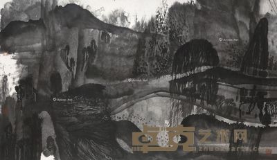 水墨世界 镜框 水墨纸本 69×116cm
