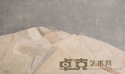 大地风景之八 镜框 水墨纸本 84.5×51.5cm