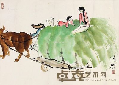 高马得 人物 53×39cm