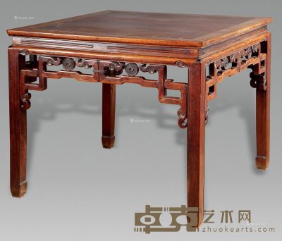清 红木勾子方桌 97×97×82cm