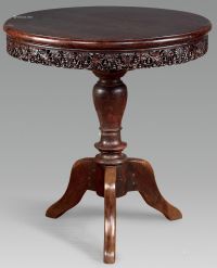 清 红木雕葫芦圆桌
