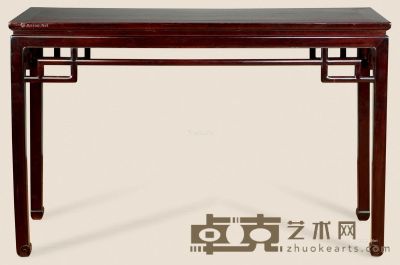 近代 紫檀条桌 126×42×83cm