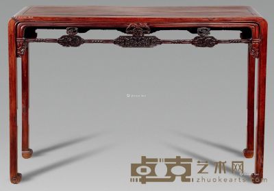 清 红木拉线琴桌 116×33×82cm