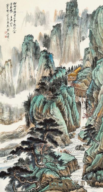 韩云郎 诗意图 179×96cm