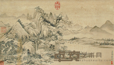 董邦达 溪山观泉图 32×57cm