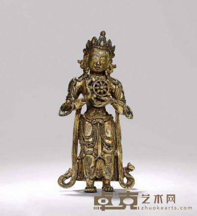清乾隆（1736-1795） 菩萨 高9.5cm