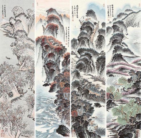 沈明权 四季山水