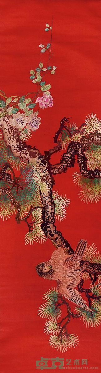 松鹰刺绣 176×47.5cm