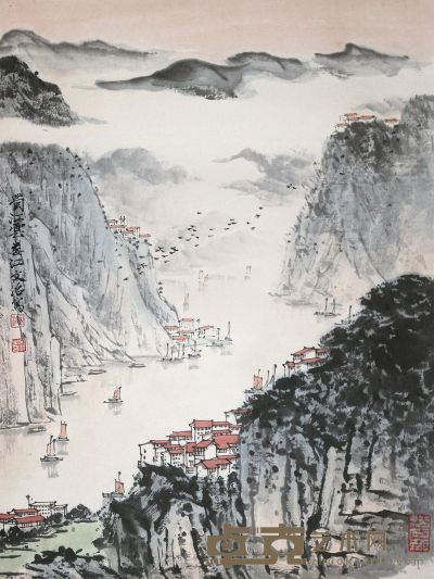 宋文治 山水 44×32cm