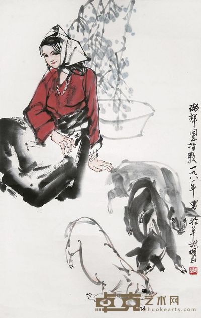 史国良 人物 71×44cm
