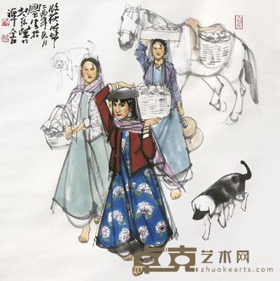 史国良 收获时节 69×69cm