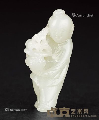 明 童子如意抱宝瓶 5cm