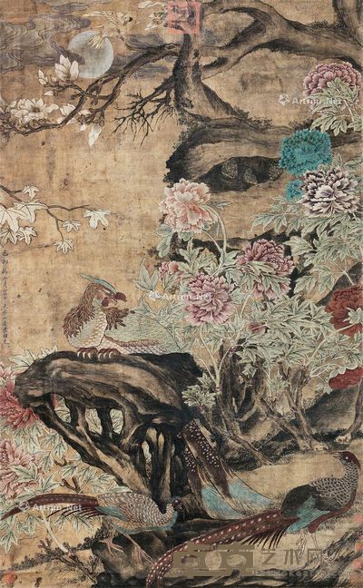 轴心 设色纸本 173×106.5cm