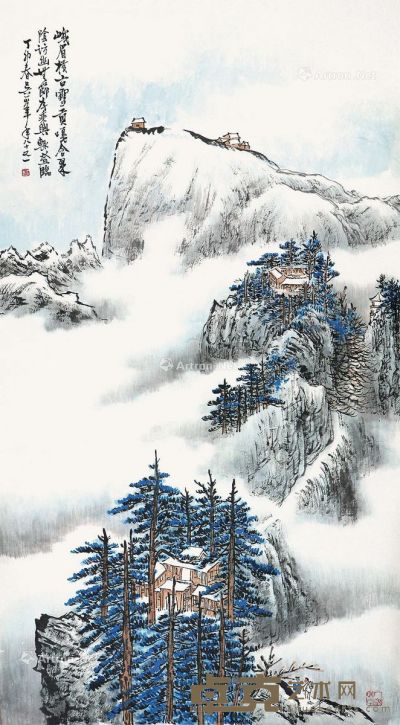 吴一峰 峨嵋雪景 96×53cm