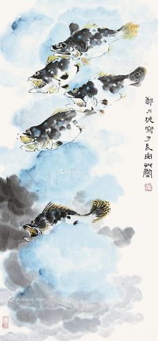 郑乃珖 有鱼图