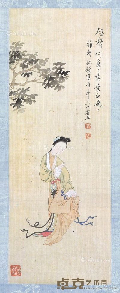 潘振镛 仕女 39×15cm