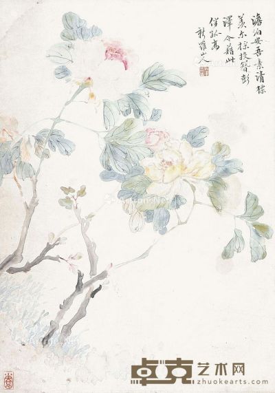 华嵒 花卉 56×39cm