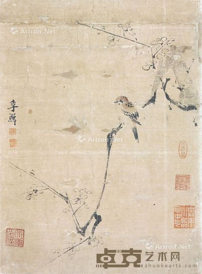 李鱓 梅雀图 53×39cm