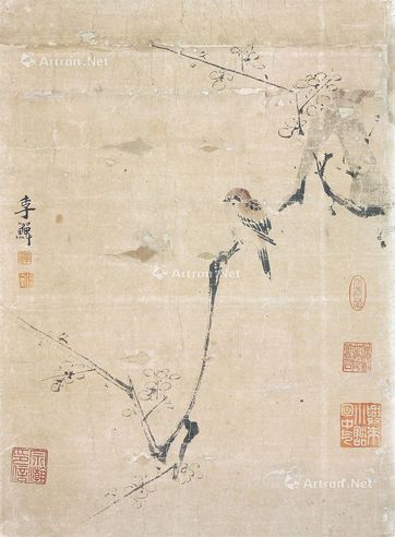 李鱓 梅雀图