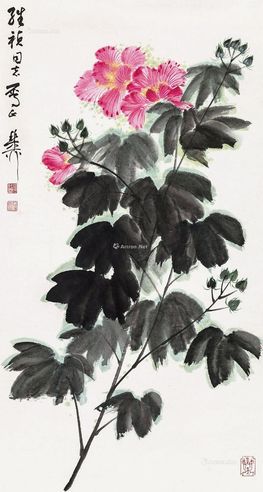 谢稚柳 芙蓉花