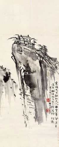 何遂 高台胜景图