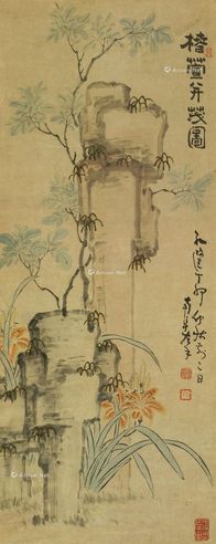 高凤翰 椿萱并茂图
